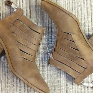 Fergalicious Malaki Casual Booties Brwn Women Sz 8